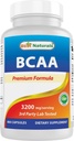 Best Naturals BCAA Branch Chain Amino Acid, 3200mg par portion, 400 Capsules - Qualité Pharmaceutique - 100% Pure Formule Instantisée.
