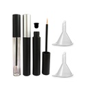 3 pièces 5ml Vide Eyeliner Tubes Rechargeable Eyelash Growth Bouteille liquide Eyeliner en plastique Tube avec brosse Eyelash Growth Oil Mascara Tube pour cosmétiques Livré avec 2 Mini entonnoirs palstiques