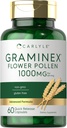 Carlyle Graminex Flower Pollen Extract $ 1000 mg $ 60 Capsules $ Non-OGM et sans gluten