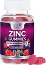 Suppléments de zinc 50mg Gummies - Max Strength Skin Health & Immune Support Gummy, Vegan, Non-OGM & Sans gluten - Meilleur supplément de zinc Antioxydant et Bone Health Chewable Berry Flavor - 60 Gummies
