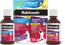 Robitussin pour enfants DM Day and Night Cough Relief Value Pack, Cough Medicine, Raisin/Fruit Punch Flavor - 4 Fl Oz x 2
