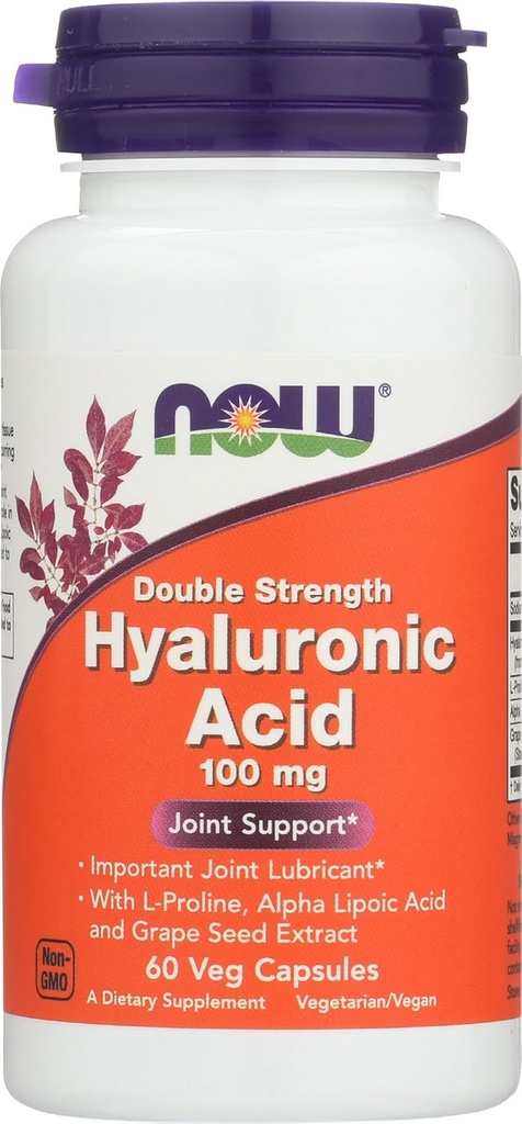 Now Foods Acid 100Mg 2X 60 Vc Hyaluronic, 60 CT