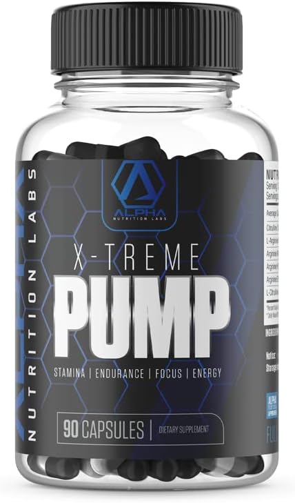 Pompe X-Treme pour l'endurance, l'endurance, le focus, supplément énergétique, 90 capsules