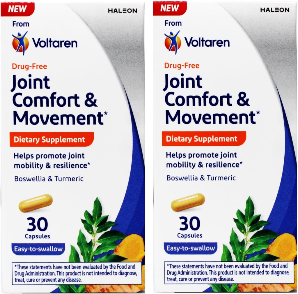 Confort et mouvement des articulations Voltaren, complément alimentaire, facile à avaler, 30 comtes (paquet de 2)