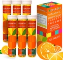 Vitamine c Comprimés effervescents Vitamine C avec Zinc 1000mg Comprimés dissolvants Vitamine C Table Vitamine C Efervescente para Adulto Zinc et Vitamine C 6 Pack