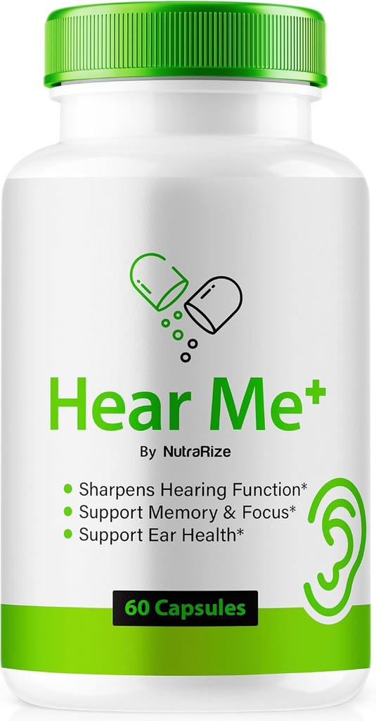 Hear Me + Capsules, HearMe + Pills officiels, Hear Me Plus Formule d'oreille pour une audition saine, Premium HearMe Plus pour la santé de l'oreille, le soutien naturel de l'oreille, Hear Me+ Review (60 capsules)