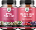 Bundle of Advanced PMS Support Supplement for Women and Complete Herbal Menopause Supplement for Women - Multibenefit Menopause Relief Hormone Balance