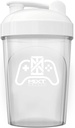 MIXT Energy Shaker Bottle, 16 oz. Shaker Bottle, BPA Free & Lid Mixing Technology (16 oz, Game Controller)