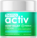 Crème de chanvre avec Menthol, MSM & Arnica – Crème hydratante légère, à absorption rapide – Formule rafraîchissante et non grasse pour la peau nourifiée – 2 Fl Oz
