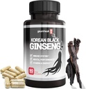 GeumHeuk Capsule Ginseng Noir Coréen Panax 1000mg - 90 Capsules Vegan Non OGM, Ginsénosides élevés, taux d'absorption élevé, améliorer l'immunité, la performance mentale, l'endurance et l'énergie, hommes et femmes