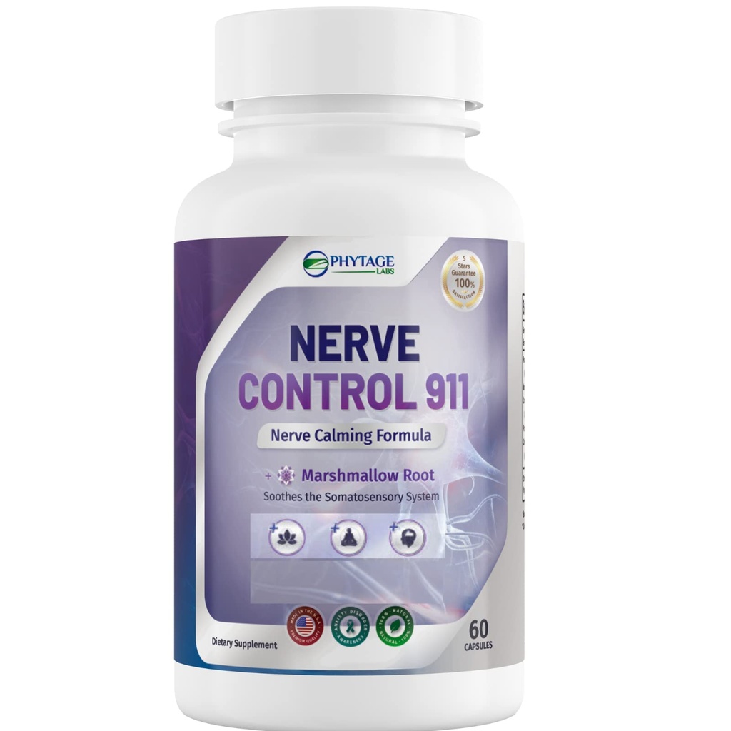 Nerve Control 911 - Supplément Santé Nerve à base de plantes naturelles (60 capsules)