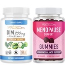 Soutien à la ménopause Gummies Plus 200mg DIM supplément pour l'équilibre œstrogène amélioré pour les femmes.