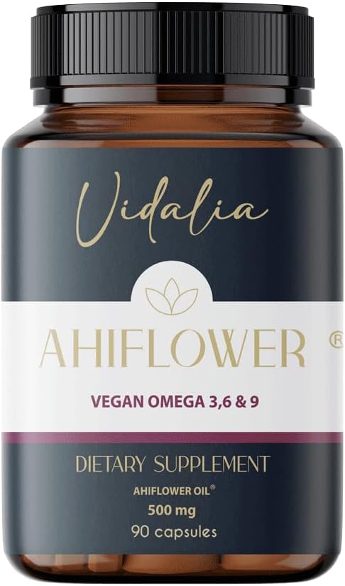 Ahiflower Oil Vegan Omega 3, 6 & 9. 90 Capsules. Vidalia de The Mix Superfoods. 45 Services. Source excellente et durable. Végétalienne à 100%. Pas de poisson