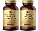 Solgar Vitamine C 1000 mg avec HIPS Rose - 100 comprimés, boîte de 2 - Antioxydants et immunosupport - Non-OGM, végétalien, sans gluten, sans lait, sans casher - 200 portions totales