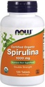 Maintenant Aliments - certifié biologique, Spiruline, 1000 mg, 120 comprimés