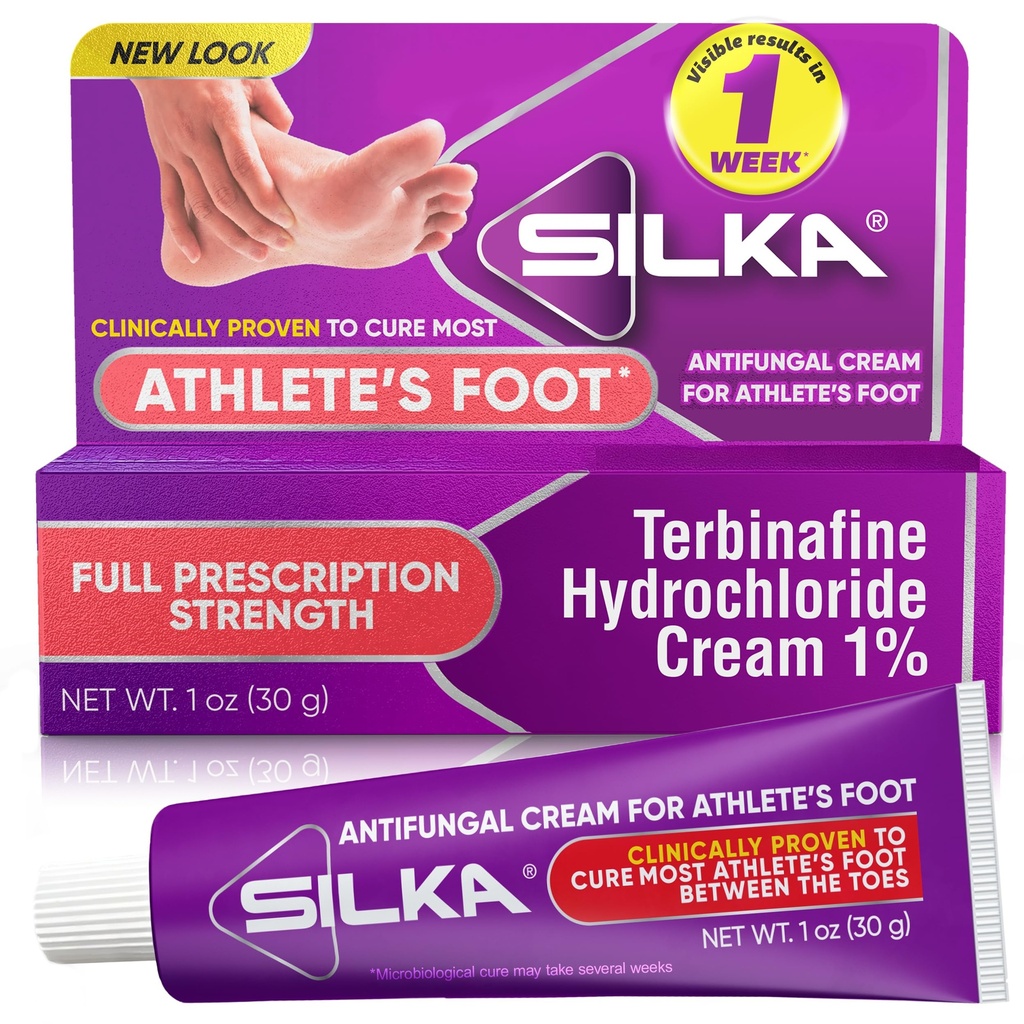 SILKA Crème antifongique, traitement des pieds antifongiques cliniques, traitement des démangeaisons et des vers, résistance maximale, soulagement rapide des démangeaisons et des brûlures, 1 Oz