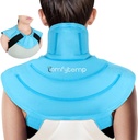 Paquet de glace Comfytemp pour épaules de cou soulagement de la douleur avec les paillettes, enveloppe de glace réutilisable pour épaules de gel, thérapie physique de compression froide pour le dos supérieur, blessures cervicales (S)
