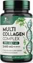 Multi Collagène Supplément 2400 mg - Hydrolysed Types I, II, III, V & X Multi Collagène Pills Complex, Collagène Peptides Suppléments, Cheveux, Peau, Nail et Supplément de soutien articulaire, Non-OGM - 120 Capsules