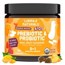 Lama Naturals enfants probiotique avec fibre prébiotique, végétalien, bio prébiotiques et probiotiques Gommies pour Gut soutien de la santé, Vitamines Gommy de fruits réels de Toddler, Pas d'ajout de canne à sucre, Peach Mango, 60 Ct