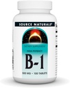 Source Naturelle Vitamine B-1 Thiamine 500mg Haute puissance, 100% Pure - 100 comprimés