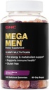 GNC Mega Hommes Multivitamine Gummy, Énergie, Métabolisme, & Immune Support, Mixte Berry, 120 Compte