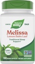 Nature's Way Melissa Lemon Baume Leaf, Sleep Support traditionnel*, Melatonine Free, 1500 mg par portion de 3 capsules, Projet non-OGM vérifié, 100 capsules végétaliennes (paquetage May Vary)