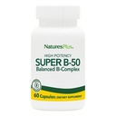 NaturesPlus Super B50-60 Capsules végétariennes - Supplément de vitamine complexe High Potency B - Booster de cerveau et d'énergie - Sans gluten - 60 portions
