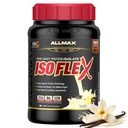 AllMAX Nutrition - ISOFLEX Poudre de protéines de lactosérum, isolat de protéines de lactosérum, 27g de protéines, vanille, 2 livres