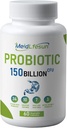Probiotiques biologiques et prébiotiques, 150 milliards CFU 34 souches, enzymes digestives, pour les hommes et les femmes, 60 capsules véganes pour Gut Health & Digestive Support, non OGM, sans gluten