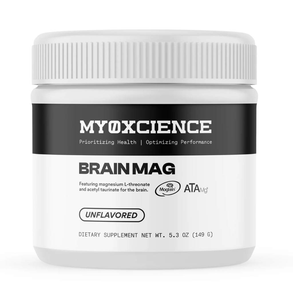 MYOXCIENCE Magisme cérébral Magnésium L-Thréonate Magtéine et poudre de glycinate de magnésium (non aromatisé) (60 portions)