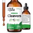 Teinture de cleavers sauvages et biologiques - Détox à base de plantes gouttes avec des cleavers Herb - Supplément d'extrait de feuille d'aparine de galium - végétalien, sans sucre et sans alcool - 4 fl oz