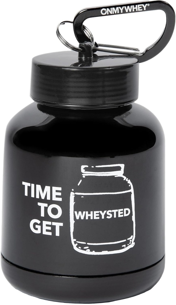 ONMYWHEY Double Scoop (180cc) Entonnoir de porte-clés et complément, le temps d'obtenir Wheysted