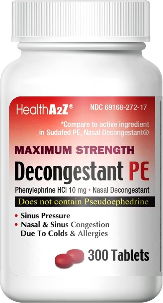 SantéA2Z® Dégonflage PE. Phénylephrine HCl 10 mg.