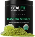SEALFIT ElectroGreens - USDA Bio Greens Superfood + Poudre d'électrolytes. 25+ Superfoods pour l'énergie et l'hydratation. Jus vert super et poudre d'électrolyte inspiré par l'ancien sceau de la marine Mark Divine