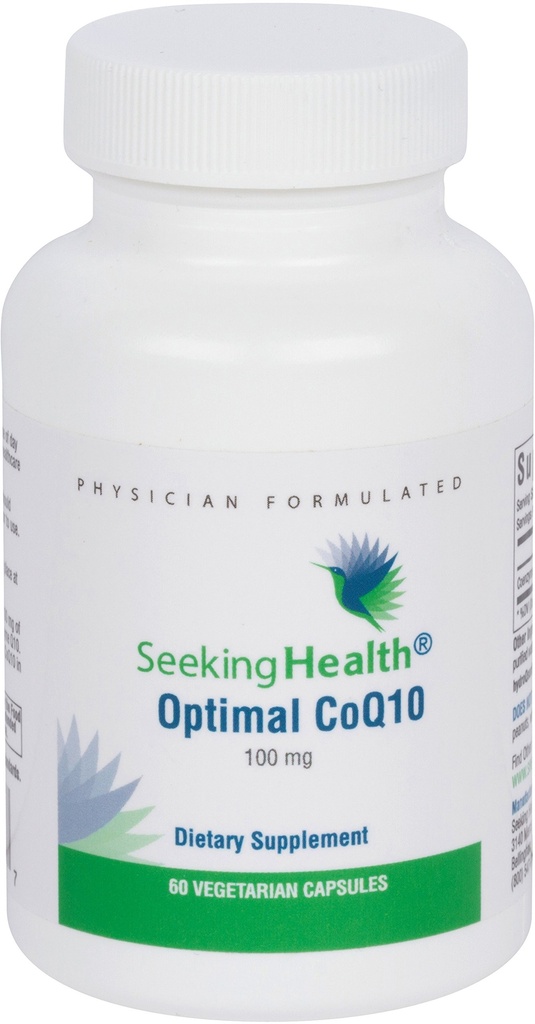 Recherche santé Optimal CoQ10, 100 mg Coenzyme Q10 Supplément, antioxydant, soutient la production d'énergie et la santé cardiaque, végétarien (60 capsules)*