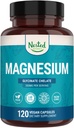 Nested Naturals Magnésium Glycinate Chélalate - 200 mg Supplément de magnésium chélaté pour les crampes musculaires, la relaxation et le soutien du sommeil - 100% Albion TRACCS Glycinate de magnésium tamponné - 120 Capsules Vegan