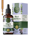 HERBAMAMA Black Elderberry Drops - Extrait liquide végétalien d'aillier pour le soutien immunitaire - Supplément sans OGM, sans alcool et sans sucre, approvisionnement de 42 jours