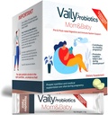 Vaily maman et bébé probiotique - Vitamines post-natales Probiotiques Poudre pour les femmes - Renforce le système immunitaire et la santé digestive, peau de bébé saine - Essentiels prénatals, digestion facile - 30 bâtons
