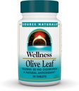 Source Naturals Wellness Olive Leaf - Rendement 100 mg Oleuropein a Natural Antioxydant* - 30 comprimés