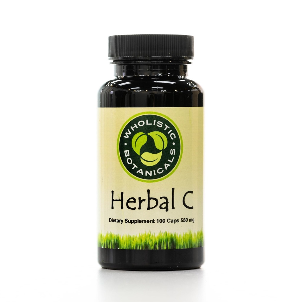 Capsule à base de plantes C — Suppléments en vitamine C — Booster système antioxydant et immunitaire, Glands adrénaux et support de digestion — 100 ct