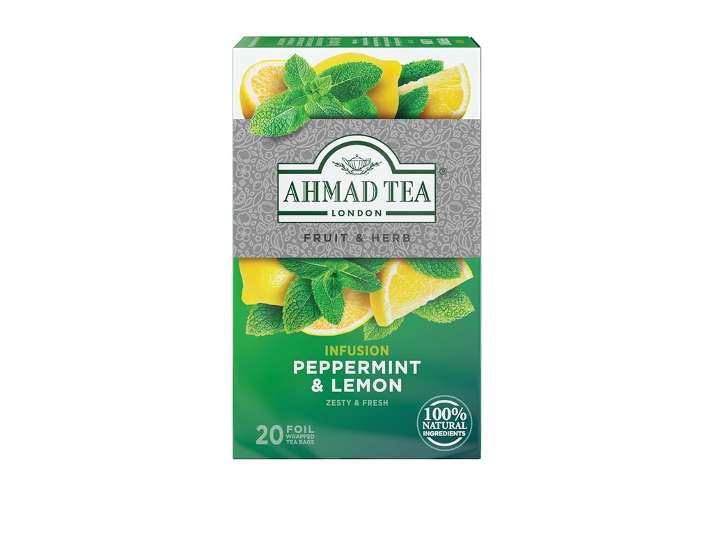 Thé, menthe poivrée et citron Ahmad
