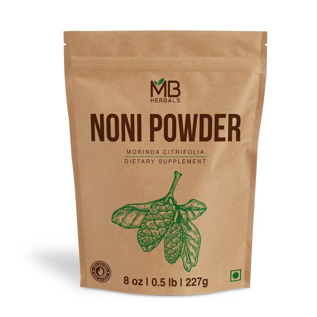 MB Herbals Noni Poudre 8 oz: 227g (0,5 lb): Mélange facile avec des jus de smoothies.