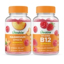 Magnésium Lifeable 85mg + Vitamine B12, Gummies Bundle - Grande dégustation, supplément de vitamine, sans gluten, sans OGM, gummy à croquer