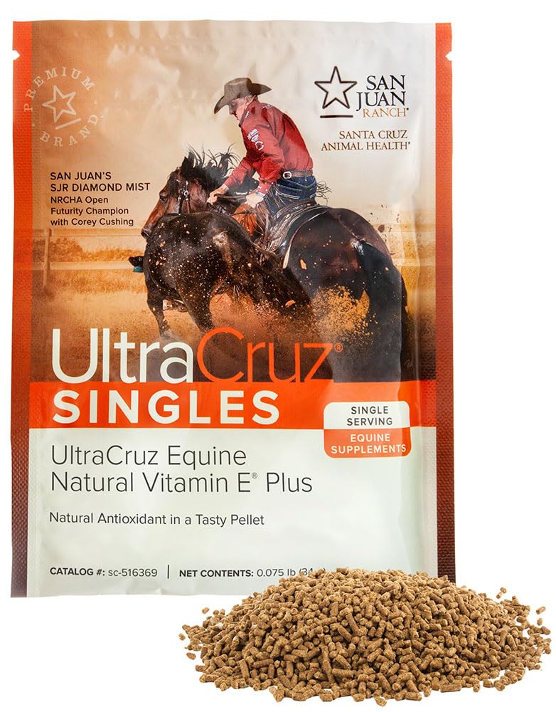UltraCruz - sc-516417 Equine Natural Vitamin E Plus Supplement for Horses, 60 Single Servings, Pellet (30 Day Supply)
