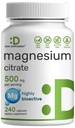 SUPPLÉMENT DE DÉLAI Citrate de magnésium 500mg, 240 Capsules