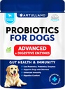Probiotiques pour chiens - Soutien Gut Health, peau démangeeuse, allergies, immunité, équilibre des levures - Probiotiques pour chiens et enzymes digestives - 30 bâtons