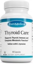 EuroMedica Thyroïde Care - Immune Health & Energy Support Formula - Supplément nutritionnel avec Iodine pour Thyroïde Health Support - Supplément Wellness avec L-Tyrosine - 60 Capsules