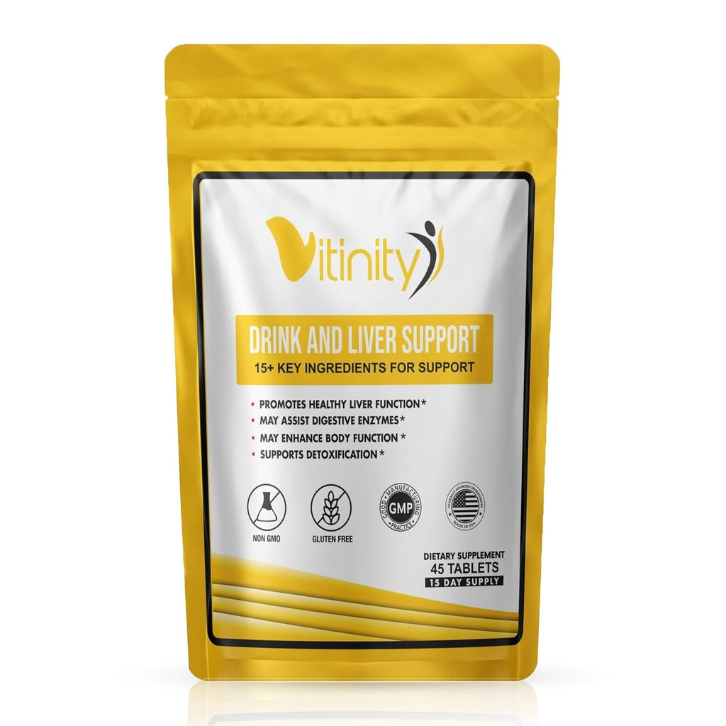 Supplément de soutien contre la boisson 15+Ingrédients clés pour le soutien de la rage,Liver Health,Kudzu, Thistle de lait,Saint Basilic,DHM,Tous les nettoyages naturels,réduction progressive,comprimés de remplissage nutrient(15 jours)