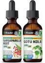 BIO KRAUTER Sarsaparilla Teinture 2 Fl. Oz. & Gotu Kola Teinture 2 Fl. Oz.