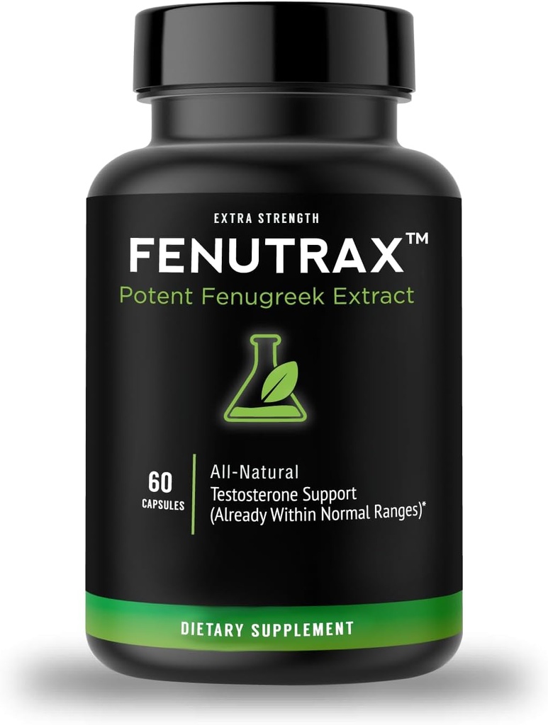 VitaMonk FenuTraxTM Extrait Fenugreek 1 mois d'approvisionnement - plus fort que testofen - haute puissance (50%) - Soutien de testostérone pour les hommes - Croissance musculaire, énergie et entraînement (60 capsules)